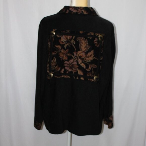 Susan Graver Style Black Western Style Jacket - Picture 4 of 11